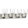 Progress Lighting Rushton 4-Light Bath Vanity in Brushed Nickel with Clear Glass Shades - 4 of 4