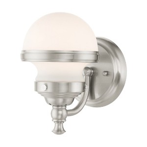 Livex Lighting Oldwick 1 - Light Wall Light in  Brushed Nickel - 1 of 1