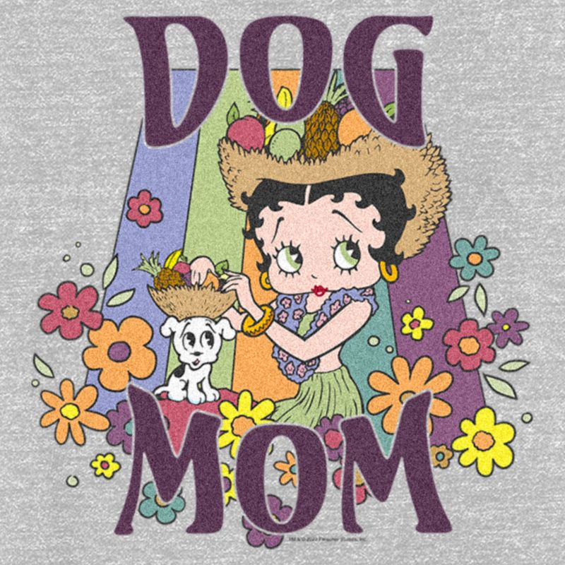 Women's Betty Boop Floral Dog Mom T-Shirt, 2 of 5