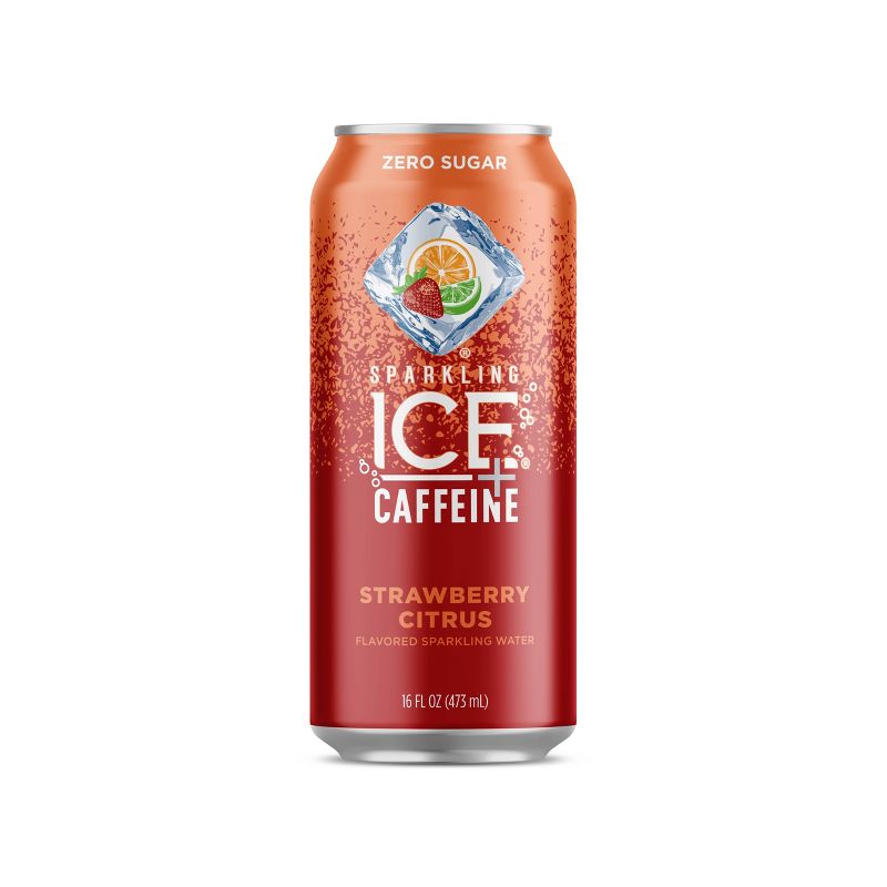 Sparkling Ice + Caffeine Strawberry Citrus - 16 fl oz Can, 1 of 5