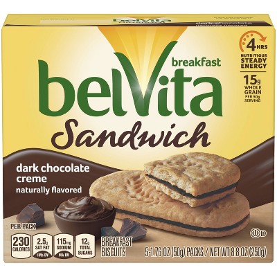 belVita Dark Chocolate Crème Breakfast Biscuits - 5 Packs