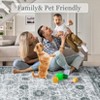 Area Rugs Washable Non-Slip Low Pile Ultra Soft Indoor Under Table Area Rug Carpet for Bedroom Living Room - 2 of 4