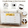 Acekool 8-Drawer White Dresser with Power Outlet and USB Ports, Large Bedroom Chest with Deep Drawers and Modern Gold Handles - 3 of 4