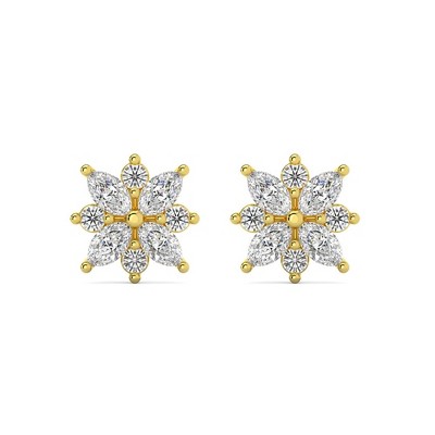 Pompeii3 1/2Ct Marquise Star Diamond Earrings 14k Gold Earrings Lab Created