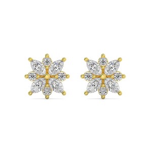 Pompeii3 1/2Ct Marquise Star Diamond Earrings 14k Gold Earrings Lab Created - 1 of 4