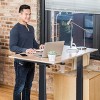 Stand Up Desk Store Electric Adjustable Height Standing Desk with Programmable Memory (White Frame/Natural Walnut Top, 60" Wide). - image 3 of 4