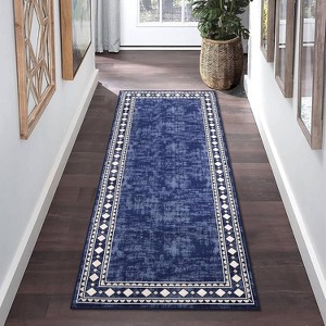 coucheta Washable Area Rug for Living Room, Multi-size Modern Bordered Non Slip Stain Resistant Non Shedding Low Pile Carpet, for Bedroom, Dining - 1 of 4