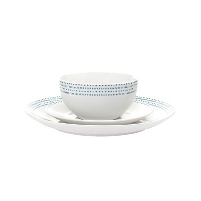 Classic Modern Farmhouse 16-Piece White Porcelain Dinnerware Set