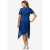 Jessica London Women's Plus Size Lace Handkerchief Dress - 3 of 4