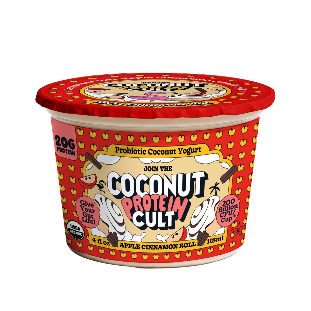 Coconut Cult Apple Cinnamon Roll Probiotic Coconut Yogurt -  4oz