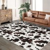 Adult Women Brown Highland Cow Print Rug for Boys Girls, Western Room Decor Carpet,Milk Cow Print Washable Decorative Rug for Living Room - 2 of 4