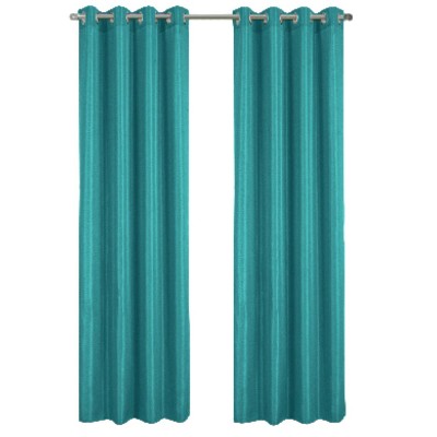 RT Designer Collection Gibson Luxurious Decorative Grommet Curtain Panel 54" x 90" Turq