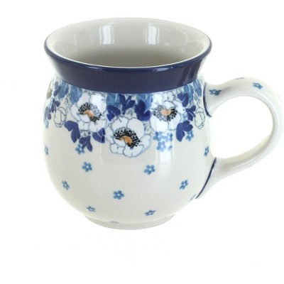 Blue Rose Polish Pottery Georgia Blue Bubble Mug