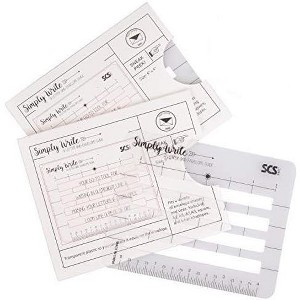 Letter Envelope Addressing Stencil - Template Ruler Guide for Perfectly Even Addressing- Compatible with All Letters (2 Pack) - Great for Sending - 1 of 3