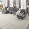 116" Chenille Upholstery L-Shaped Modular Sectional Sofa with 7 Storage Seats, 7-piece DIY Combinations Sofa - 2 of 4