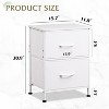 2 Drawer Nightstand for Bedroom, Small Bedside Furniture, Night Stand, End Table with Fabric Bins for Bedroom, Closet, Entryway - 3 of 4