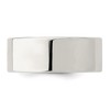Black Bow Jewelry Men's 8mm Sterling Silver Polished Flat Comfort Fit Band - 3 of 4