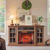 65-Inch Fireplace TV Stand for TVs up to 75" with 28-Inch Electric Fireplace and LED Light - 2 of 4