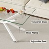 Sapphtopaz 39.37" Rectangular Coffee Tables for Living Room Tempered Glass Coffee Table with Metal Legs Modern Coffee Bar for Office,Apartment - 4 of 4