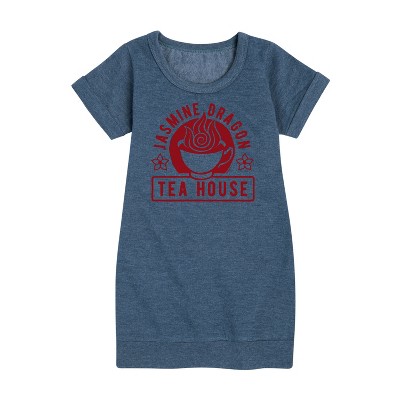 - Avatar: The Last Airbender - Jasmine Dragon Tea Graphic Short Sleeve Fleece Dress