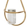 Metal Geometric Wall Decor with Glass Holder Set of 3 Gold: Vertical Iron Artwork - CosmoLiving by Cosmopolitan - 4 of 4