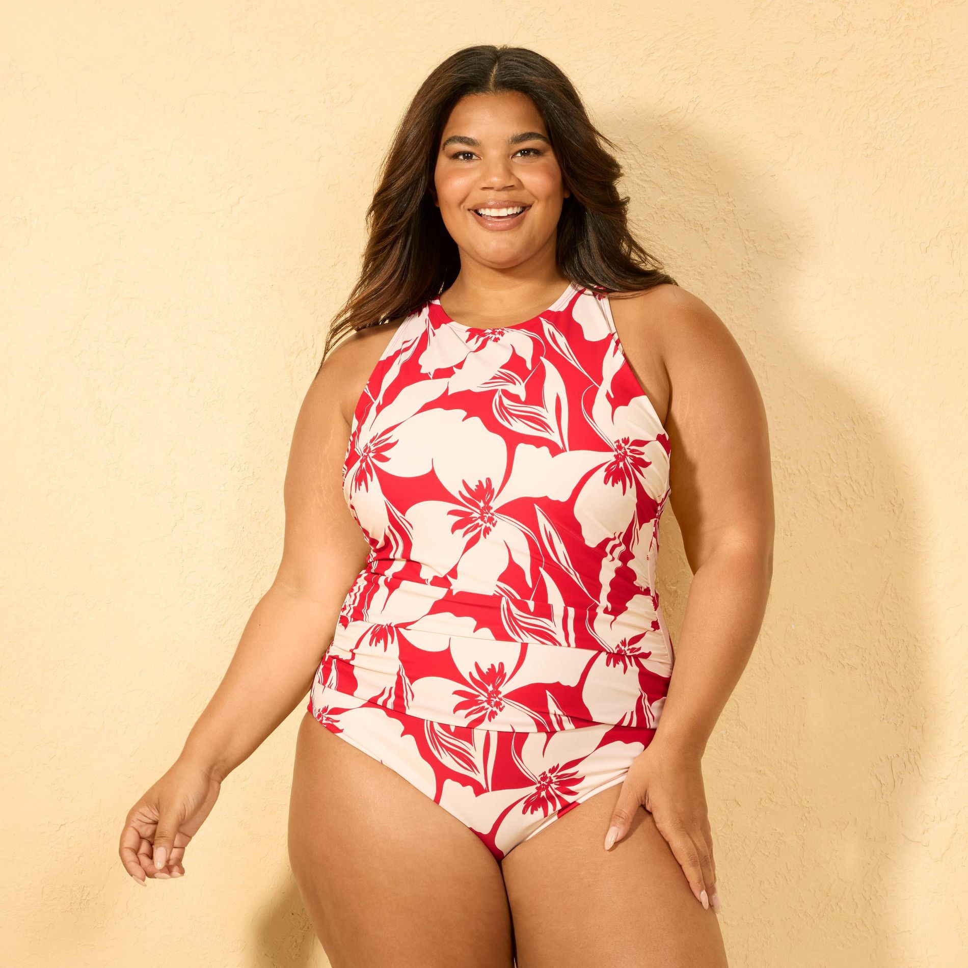 Women's High Neck One Piece Swimsuit - Shade & Shore™ Multi