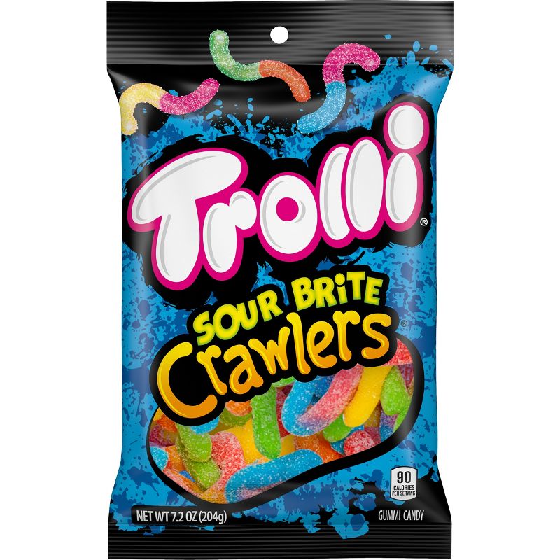 Trolli Candy Sour Brite Crawlers Gummi Worms - 7.2oz, 1 of 6