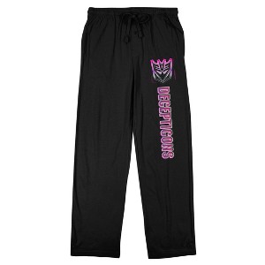 Transformers Decepticons Emblem Adult Black Sleep Pajama Pants - 1 of 4