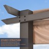 HAPPATIO Outdoor Retractable Pergola Canopy Patio Pergola with Aluminum Frame - 4 of 4