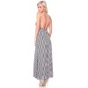 Women's Backless Striped Maxi Dress - White Mark - 3 of 3