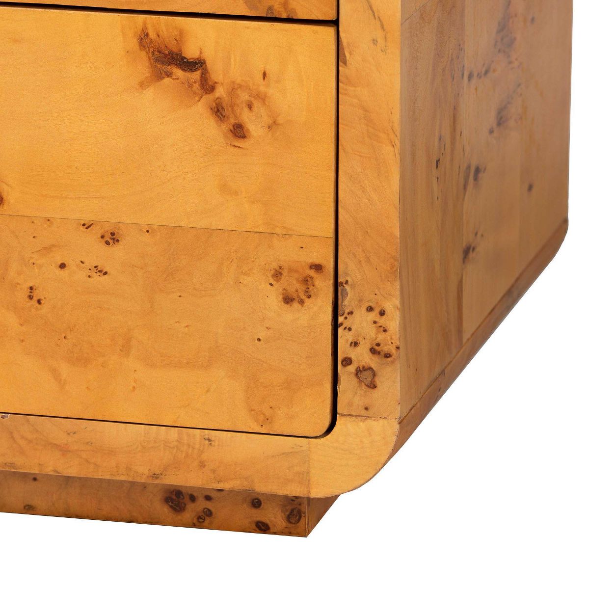 bali & pari Netra Real Burl Wood 6 Drawer Dresser Light Mappa Burl - thumbnail 3