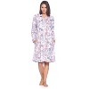 Casual Nights Women's Printed Zipper Front Micro Fleece Robe Duster - 2 of 4