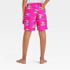 Boys' Dinosaur Printed Swim Shorts - Cat & Jack™ Pink - 2 of 3