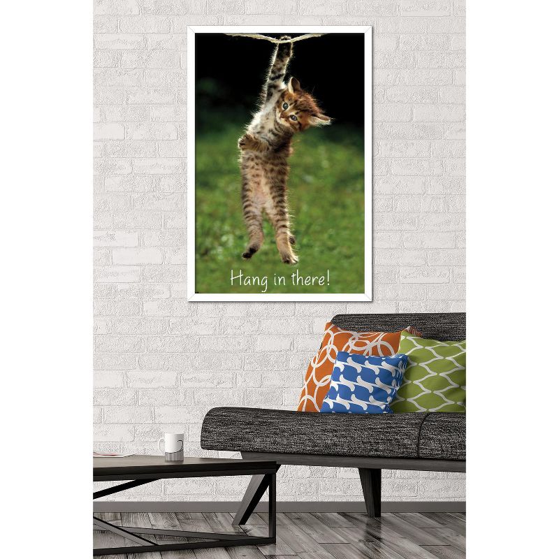 Trends International Famous Kitten Hang In There Poster Framed Wall Poster Prints, 2 of 7