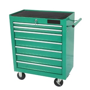 7 Drawers Multifunctional Tool Cart With Wheels-Green - 1 of 4