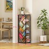 Aoibox 9 Tier Tree Bookshelf Floor Standing Wooden Shelf Organizer for Hardcover Books Small Spaces Bedroom Living Room - 2 of 4