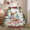 Lomsoe Cute Christmas Elk Print Flannel Blanket - All Seasons Soft and Warm Throw Blanket for Bed, Napping, Camping, Travel, Office - 3 of 4