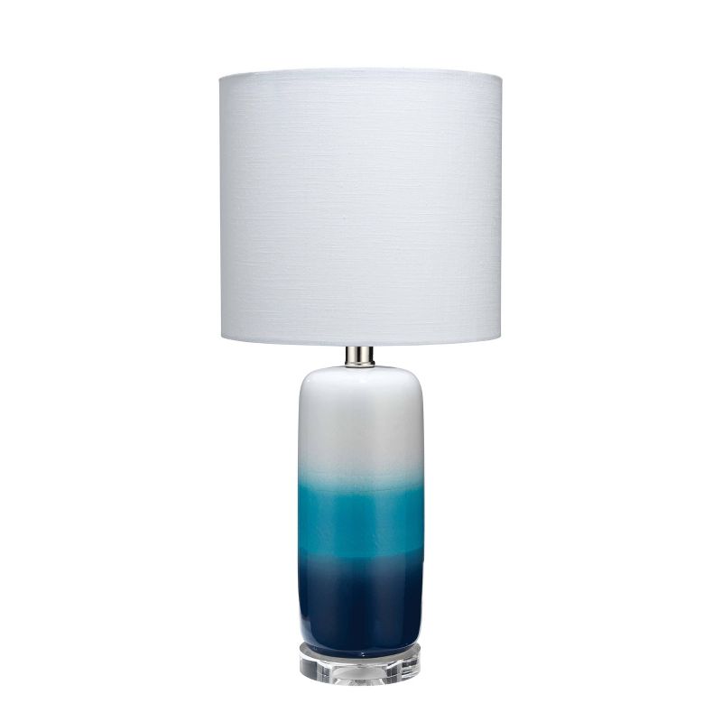 Haze Ombre Ceramic Table Lamp with Drum Shade Blue - Splendor Home, 1 of 6