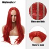 Unique Bargains Women's Straight Hair Wigs 24" with Wig Cap - 4 of 4
