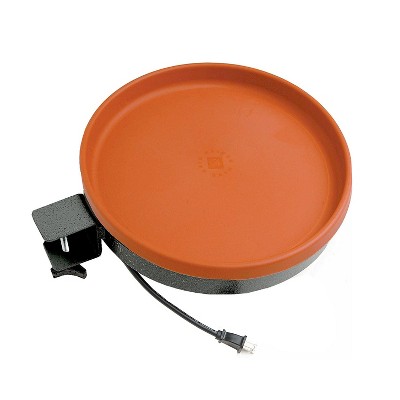 Terracotta Plastic Heated Birdbath with Multiple Mounting Options