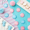 Juvale 24 Pack Gender Reveal Pins for Party Supplies, Blue and Pink Team Boy Team Girl Buttons, 2.25 In - 2 of 4
