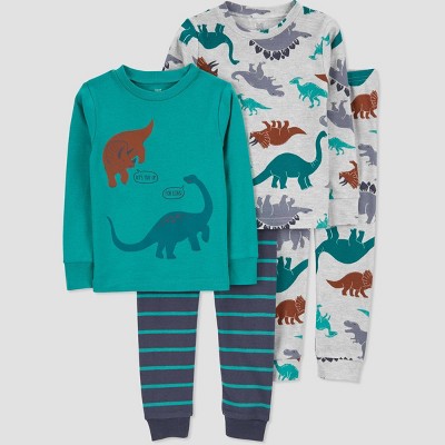 Carter's Just One You® Toddler Boys' 4pc Dino Pajama Set - Blue