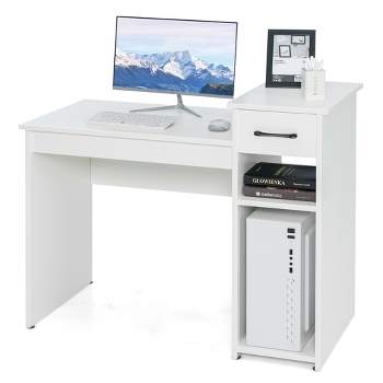 Costway Computer Desk PC Laptop Table w/ Drawer and Shelf Home Office Furniture