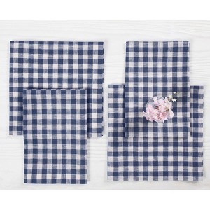 Solino Home Linen Gingham Dinner Napkins - 1 of 4