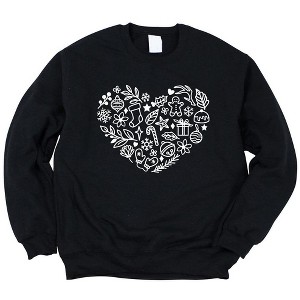 Simply Sage Market Women's Graphic Sweatshirt Christmas Heart - 1 of 2
