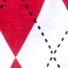 argyle red & white