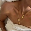 Bubble Gold Letter Necklace, 14k Gold Plated Balloon Initial Pendant, Dainty Chunky Custom Name Necklace for Women - 4 of 4
