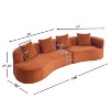 Christopher Knight Home Hailey 126“ Modern Boucle Upholstered 5 Seater Curved Sectional Sofa with Pillows - 3 of 4