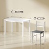 5-Piece Small Kitchen Table Set for 4, Farmhouse Dining Table Set with Upholstered Chairs and Rubber Wood Legs - 3 of 4