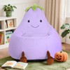 MAYEERTY Toddler Children's Bean Bag Chair Artificial Rabbit Fur Cover Teenager Filled Sofa - 2 of 4